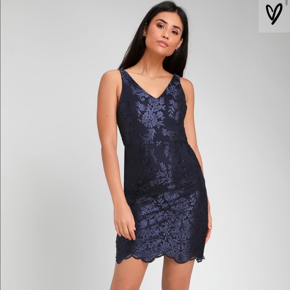 Lulu’s Cocktail Cutie Lace Mini Dress NWOT